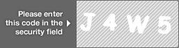 captcha code for visual authentication  letter J number 4 letter W number 5