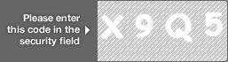 captcha code for visual authentication  letter X number 9 letter Q number 5